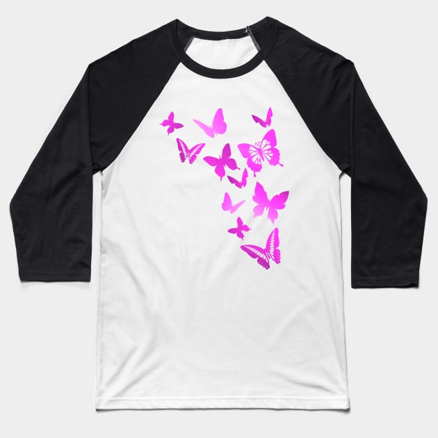 butterflies Baseball T-Shirt by Bianka